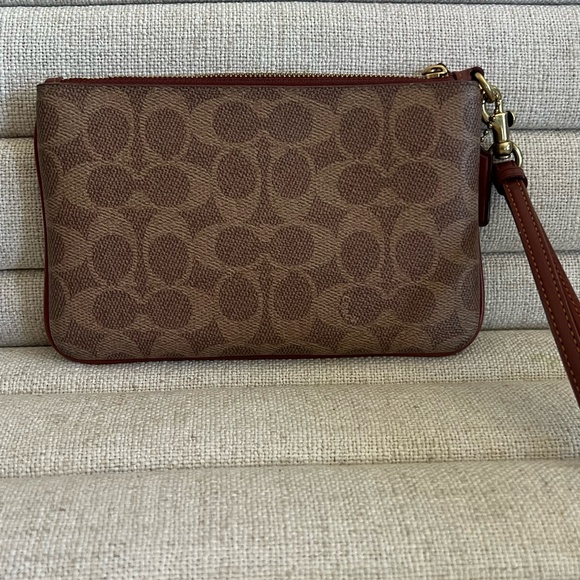 COACH Small Signature Canvas Wristlet - Picture 2 of 5